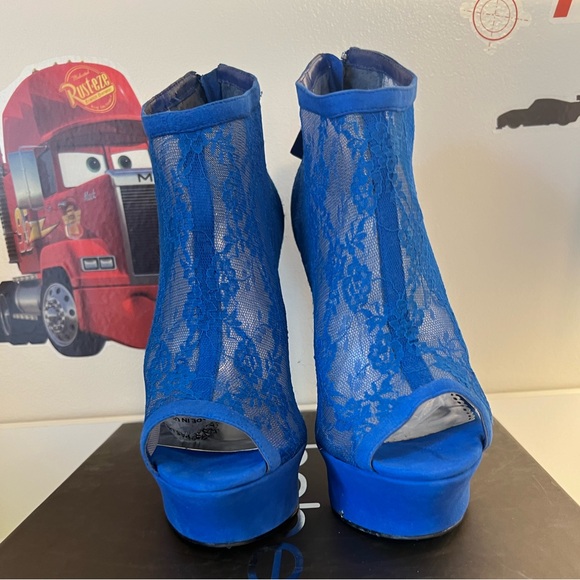 BEBE OLIVIA Peep Toe Ultra High Heel Bootie - Picture 6 of 7